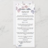Elegant Greenery Simple Wedding Menu Kaart (Voorkant)