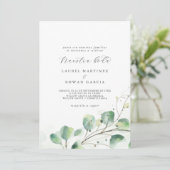 Elegant Greenery Spain Nuestra Boda Wedding Kaart (Staand voorkant)