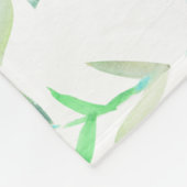 Elegant Greenery Spring Waterverf Laurels Fleece Deken (Hoek)