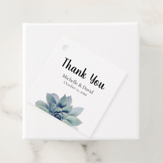 Elegant Greenery Succulent Wedding Bedankt Bedankjes Labels (In situ)