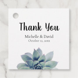 Elegant Greenery Succulent Wedding Bedankt Bedankjes Labels