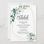 Elegant Greenery Surprise Engagement Party Kaart (Voorkant)