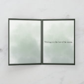 Elegant Greenery Swag met Deer en Eucalyptus Feestdagen Kaart (Binnen)