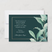 Elegant Greenery Sympathie Hartelijk dank Kaart (Voorkant)