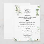 Elegant Greenery Tafel Trouwmenu Menu (Voorkant / Achterkant)