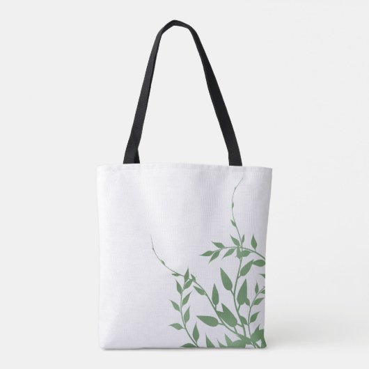 Elegant Greenery Tote Bag (Achterkant)