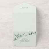 Elegant Greenery trouwde in één uitnodiging (Buitenkant)