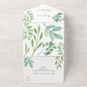 Elegant Greenery trouwde in één uitnodiging (Buitenkant)