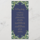 Elegant Greenery Typography Wedding Programme Programmakaart (Achterkant)