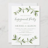 Elegant greenery verloting partijuitnodiging kaart (Voorkant)