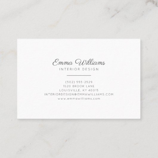 Elegant Greenery Visitekaartje (Achterkant)