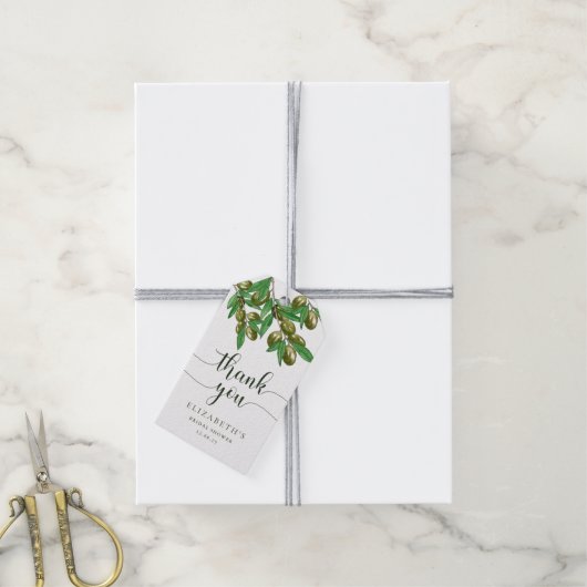 Elegant greenery vrijgezellenfeest gift labels cadeaulabel (Met Touw)