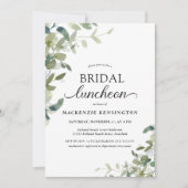 Elegant Greenery Vrijgezellenfeest Luncheon Kaart (Voorkant)