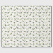 Elegant Greenery Watercolor Leaves et Branches Cadeaupapier (Vlak)