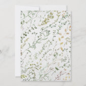 Elegant Greenery Waterverf Bridal Showe Kaart (Achterkant)