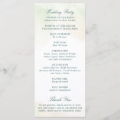 Elegant Greenery Waterverf Eucalyptus Wedding Programmakaart (Achterkant)