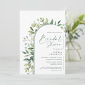 Elegant Greenery Waterverf Floral Vrijgezellenfees Kaart (Staand voorkant)