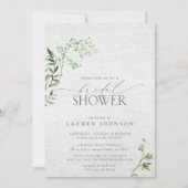 Elegant Greenery Waterverf Vrijgezellenfeest Kaart (Voorkant)