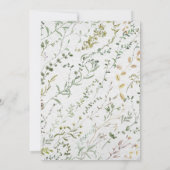 Elegant Greenery Waterverf Vrijgezellenfeest Kaart (Achterkant)