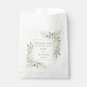 Elegant Greenery Waterverf Wedding Favor Bag Bedankzakje (Voorkant)