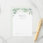 Elegant Greenery Wedding Advice Kaart<br><div class="desc">Deze elegante bruine huwelijksadvieskaart is perfect voor een eenvoudige bruiloft en kan voor elk evenement worden gebruikt. Het moderne elegante ontwerp is voorzien van een natuurlijke botanische structuur van eucalyptus, bladeren en planten met een subtiel mint green waterverf wash accent. Deze advieskaarten kunnen worden gebruikt als alternatief voor een huwelijksreceptie,...</div>