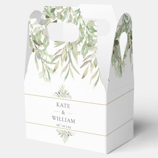 Elegant Greenery Wedding Bedankt Bedankdoosjes (Geopend)