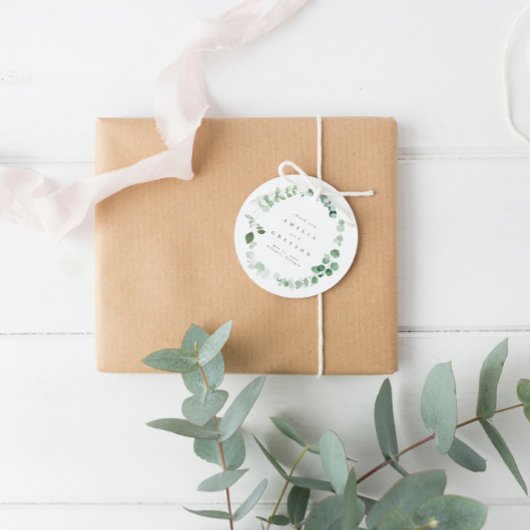 Elegant Greenery Wedding Bedankt Bedankjes Labels