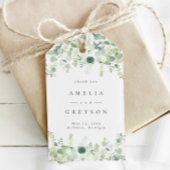 Elegant Greenery Wedding Bedankt Cadeaulabel