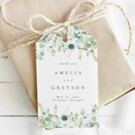 Elegant Greenery Wedding Bedankt Cadeaulabel