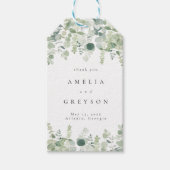 Elegant Greenery Wedding Bedankt Cadeaulabel (Voorkant)