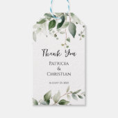 Elegant Greenery Wedding Cadeaulabel (Voorkant)