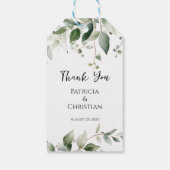 Elegant Greenery Wedding Cadeaulabel (Achterkant)