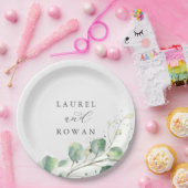 Elegant Greenery Wedding Cake Paper Bord (Feest)