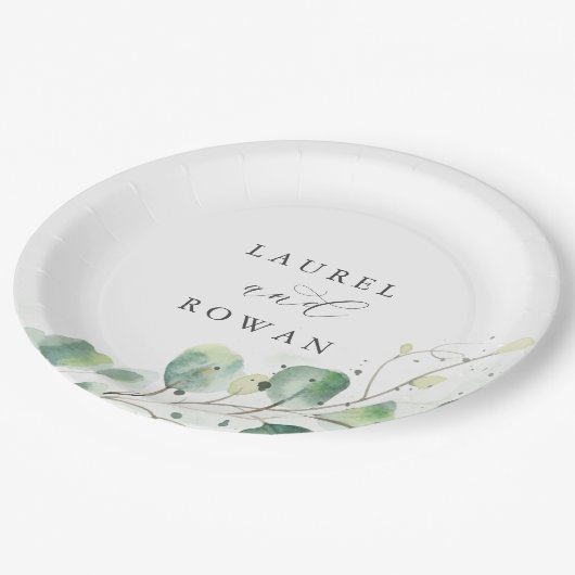 Elegant Greenery Wedding Cake Paper Bord (Gekanteld)