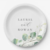 Elegant Greenery Wedding Cake Paper Bord (Voorkant)