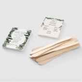 Elegant Greenery Wedding Ceremony Programme Handwaaier (Niet-gemonteerd)