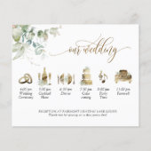 Elegant Greenery Wedding Chronologie en Programma (Voorkant)