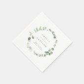 Elegant Greenery Wedding Cocktail Paper Napkins Servet (Hoek)