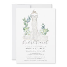 Elegant Greenery Wedding Dress Bridal Brunch