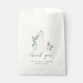 Elegant Greenery Wedding Dress Vrijgezellenfeest Bedankzakje (Voorkant)