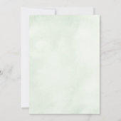 Elegant Greenery Wedding Dress Vrijgezellenfeest Kaart (Achterkant)