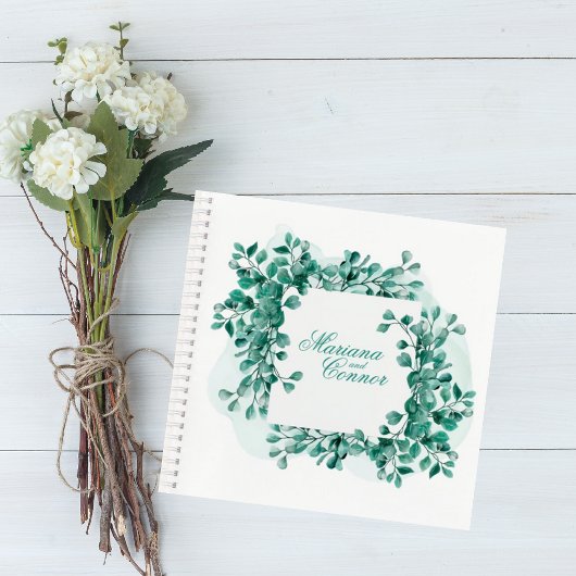 Elegant Greenery Wedding Guest Book Notitieboek