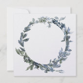 Elegant Greenery Wedding Invitation Kaart (Achterkant)