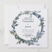 Elegant Greenery Wedding Invitation Kaart (Voorkant)