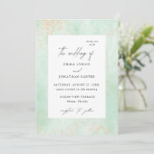 Elegant Greenery Wedding Invitation Kaart (Staand voorkant)