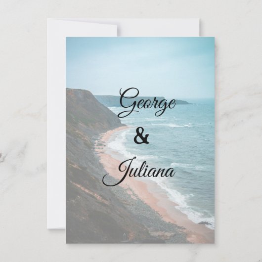 Elegant Greenery Wedding Invitation Kaart (Achterkant)