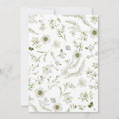 Elegant  Greenery Wedding Invitation Kaart (Achterkant)