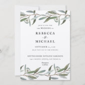 Elegant Greenery Wedding Invitation Upgraded Paper (Voorkant)
