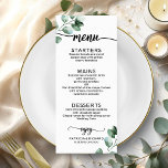Elegant Greenery Wedding Menu<br><div class="desc">Maak je klaar om te worden betoverd door onze adembenemende groene trouwsuite! Met een delicate illustratie van eucalyptusbladeren in combinatie met gedurfde, elegante kalligrafie, is het de perfecte match voor uw betoverende bruiloft met een tuinthema. Als je items mist of een speciaal verzoek hebt, aarzel dan niet om contact op...</div>