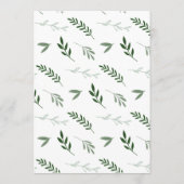 Elegant Greenery Wedding Menu (Achterkant)